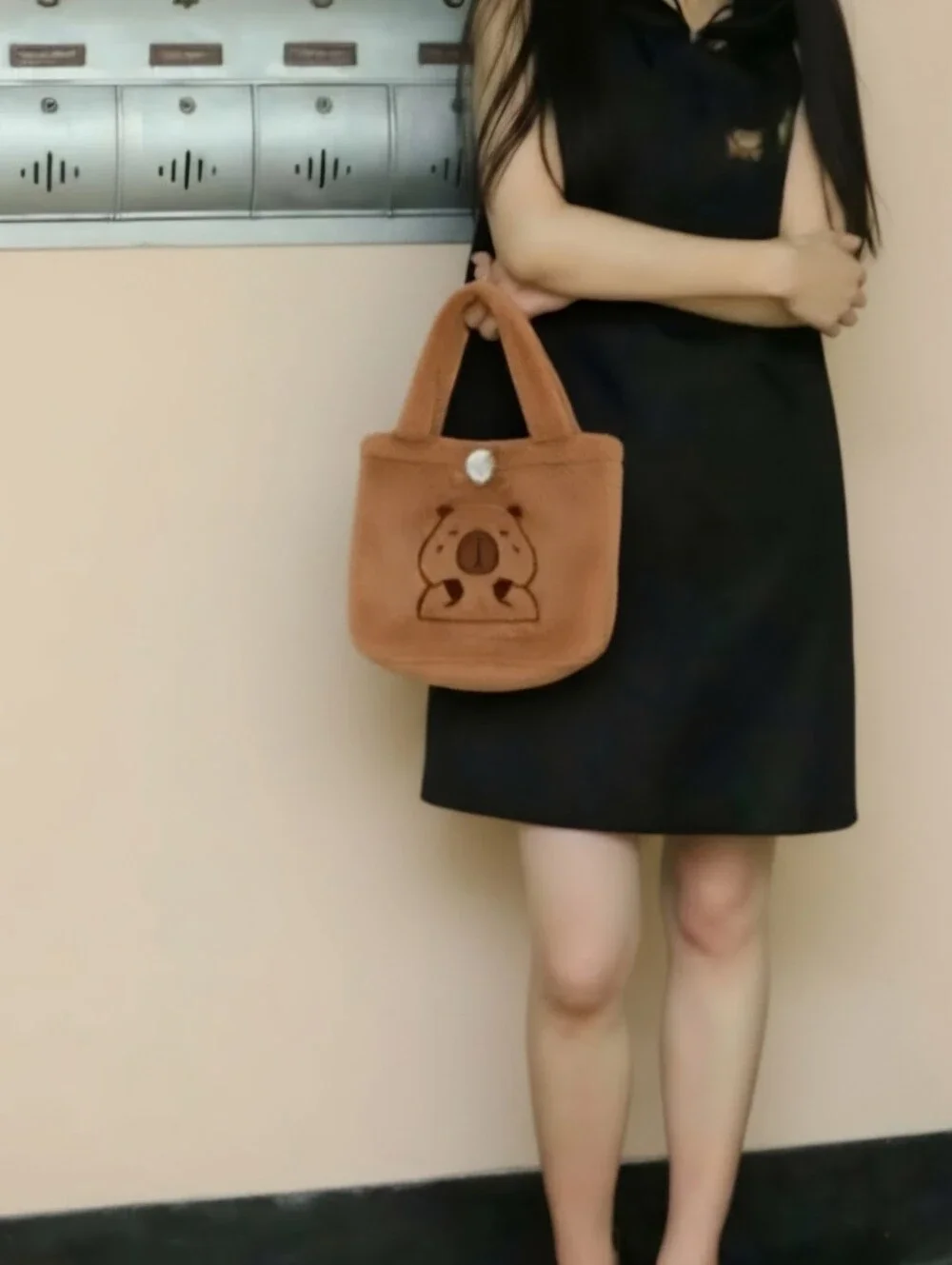 Capybara Small Plush Tote Bag NIP